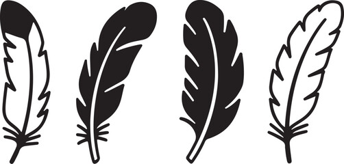 vector illustration of feather © Creative Art