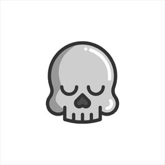 skull on white