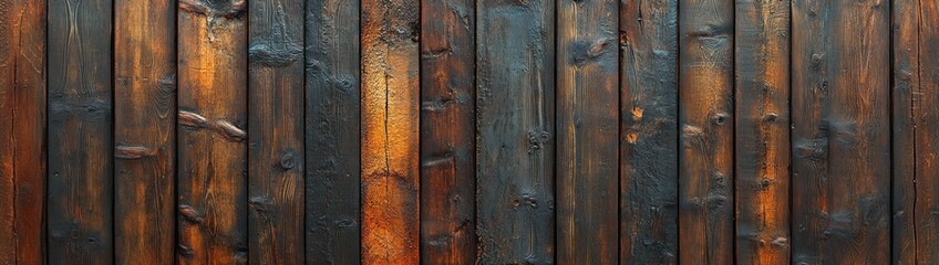 Close-up view of weathered wooden planks.