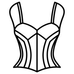 Minimal Bustier Vector on White