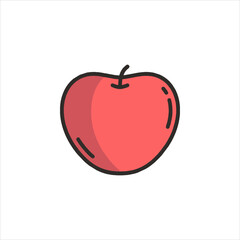 red apple vector illustration