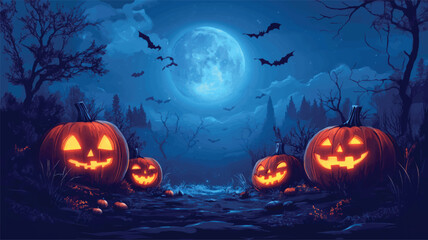 Halloween Horror Land Illustration