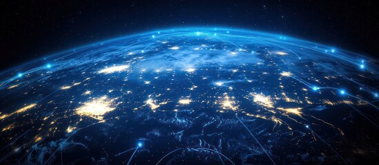 Obraz premium Global Network of Cities from Space