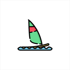 sailboat on a white background