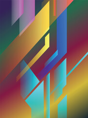 Colorful gradient geometric technology abstract vector background