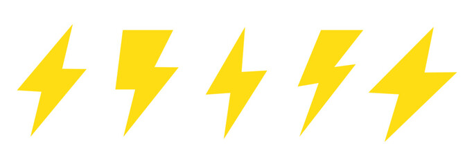 Lightning icon set. electric icon vector. power icon. energy sign