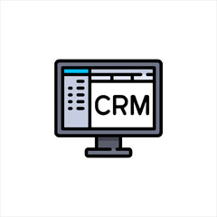 vector illustration of a computer monitor