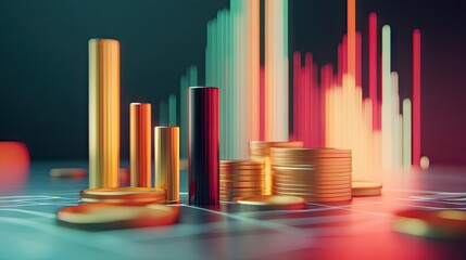 Currency code blocks rearranging in animated pair combinations above digital graph