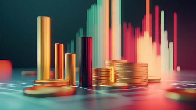 Currency code blocks rearranging in animated pair combinations above digital graph