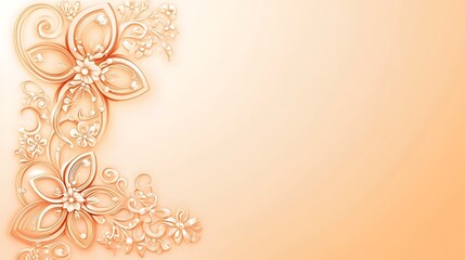 Peach Floral Corner Design. (4)