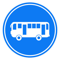 Bus stop sign icon. Flat vector Illustration design