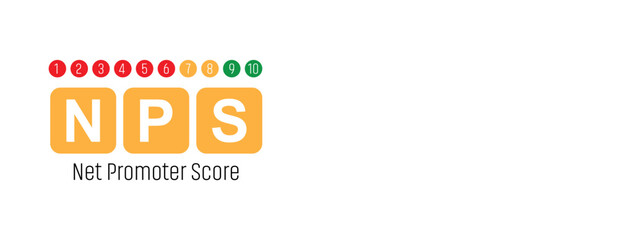 Net promoter score text on white background	