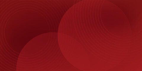 Abstract red background with glowing curve lines. Modern shiny red gradient geometric circle lines pattern. Futuristic concept.