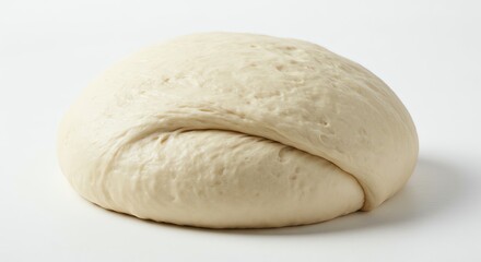 Kneaded Dough Ball Resting on a White Surface Ready for Baking