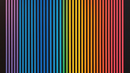 A vibrant abstract composition featuring vertical stripes of varying colors.