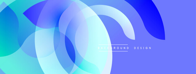 Abstract blue layers create flowing shapes. Gradient colors blend, forming modern background design. Soft curves dominate composition.