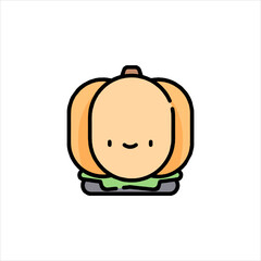boy with pumpkin