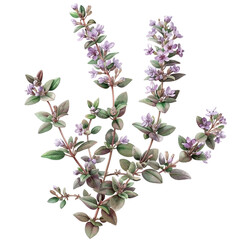 Fototapeta premium lilac flowers isolated on white background PNG isolated on transparent background