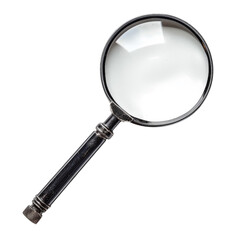 Fototapeta premium magnifying glass isolated on white PNG isolated on transparent background
