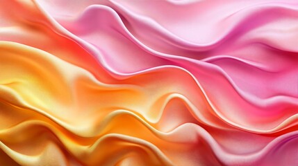 Obraz premium Flowing silk waves of sunset shades