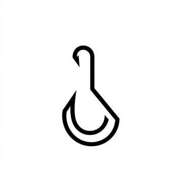 recommend clip art: Abstract fishing hook graphic design