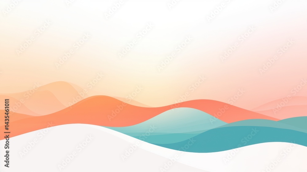 Poster a gradient background with a mountain range.
