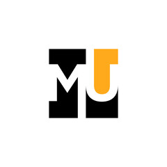 Modern MU Monogram Logo Design Clean and Minimalist Style