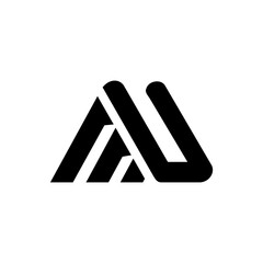 Modern MU Monogram Logo Design Clean and Minimalist Style