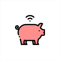 pink piggy bank