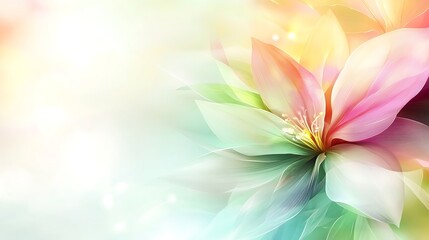 Fototapeta premium Pastel Flowers with Soft Background. (6)