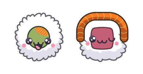 Set Cute sushi Icons