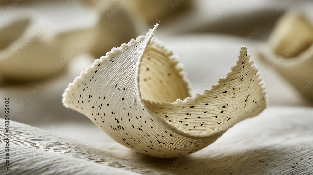 Poster intricate textural art showcasing delicate curls with speckled patterns on canvas