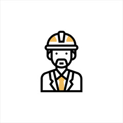 construction worker with helmet