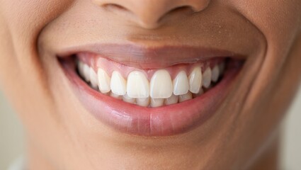 Close-Up of Perfect Healthy Smile – AI Generated Professional Dental