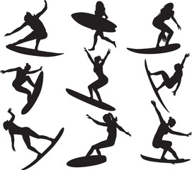 Obraz premium Female Surfers, Surfer Girl, Beach Summer