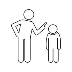 discipline punish line icon