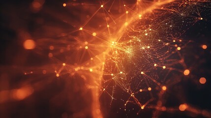 Abstract digital background featuring a glowing Earth with interconnected nodes, representing the internet, blockchain technology, and global data exchange, high-tech business and communication theme.