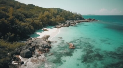 Serene coastal landscape ocean rocks