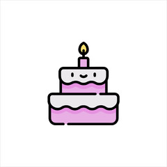birthday cake with candles