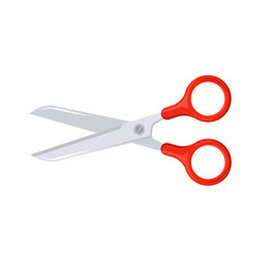 Classic Red-Handled Scissors Illustration