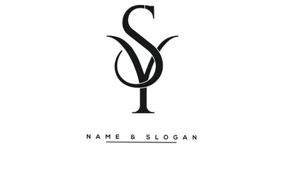 SY, YS Abstract Letters Logo Monogram