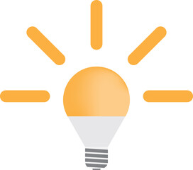 Bulb Lamp WIth Rays Icon