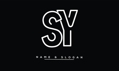 SY, YS Abstract Letters Logo Monogram