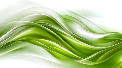 Obraz premium Green Abstract Wave Background. (2)