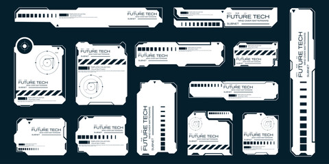 Futuristic interface ui elements. Holographic hud user interface elements