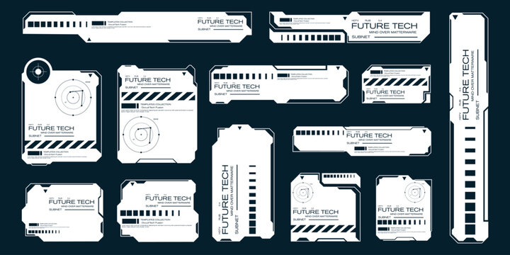 Futuristic interface ui elements. Holographic hud user interface elements