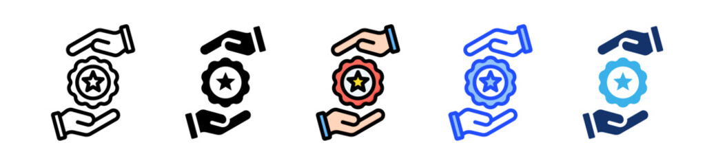 Loyalty Program Icon Collection With Multiple Styles