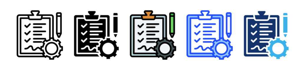 Contract Management Icon Collection With Multiple Styles