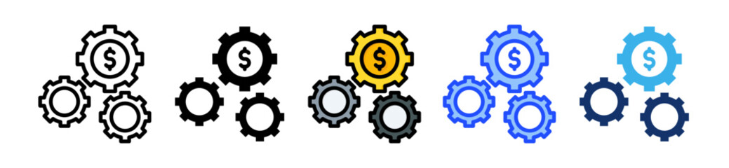 Cost Optimization Icon Collection With Multiple Styles