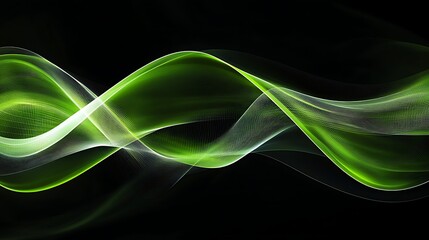 Green Abstract Wave Flow.
